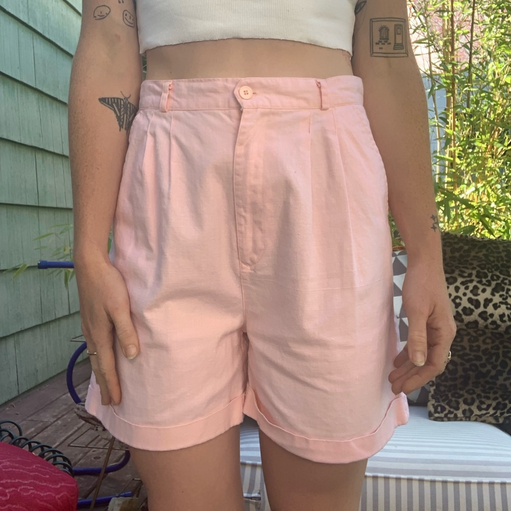 Vintage Pink High-Rise Shorts